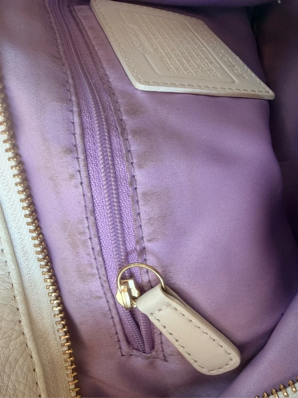 Vintage Y2K White Coach Bag